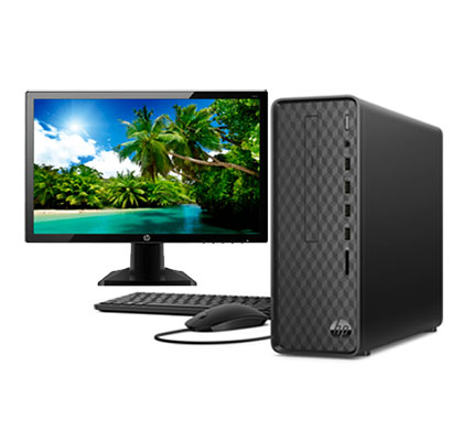 hp slim s01-ad0101in desktop pc ( intel celeron dual core j4005/ 8th gen/ 4gb ram/ 1tb hdd/ no dvd/ windows 10 home + ms office/ 20
